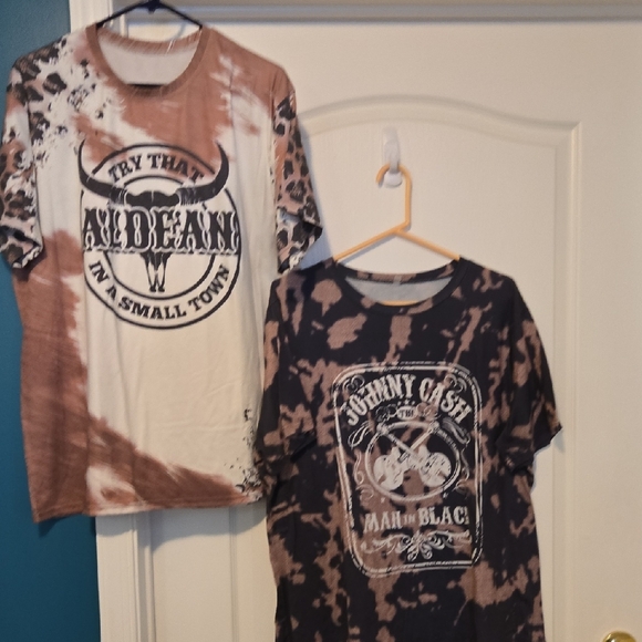 Alden Tops - Alden Brown and Black Graphic Tees